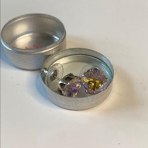 Jojo Loves You Blush AB Cushion Cut studs